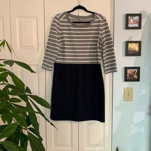 Striped Nautical Long Sleeve Dress with pockets!